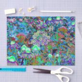 Psychedelische Blume Lila und Kalkgrün Seidenpapier (Handwerk)