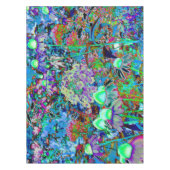 Psychedelische Blume Lila und Kalkgrün Tischdecke (Vorderseite)