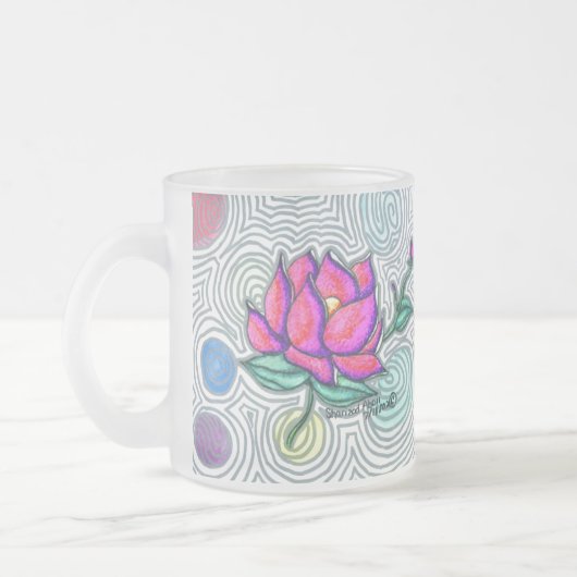 Psychedelische Blume Mattglastasse (Links)