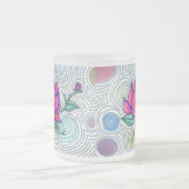 Psychedelische Blume Mattglastasse (Mittel)