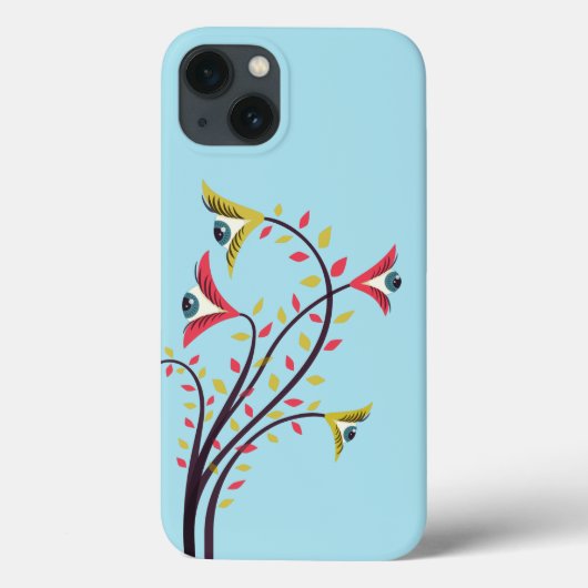 Psychedelische Blume mit steilen Augen Case-Mate iPhone Hülle (Rückseite)