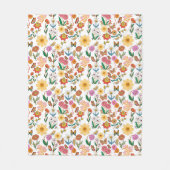 Psychedelische Blume Muster x4 Fleecedecke (Vorderseite)