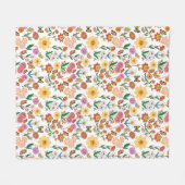 Psychedelische Blume Muster x4 Fleecedecke (Vorderseite (Horizontal))