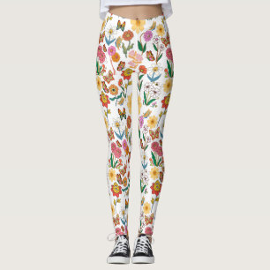 Psychedelische Blume Muster x4 Leggings