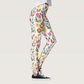 Psychedelische Blume Muster x4 Leggings (Rechts)