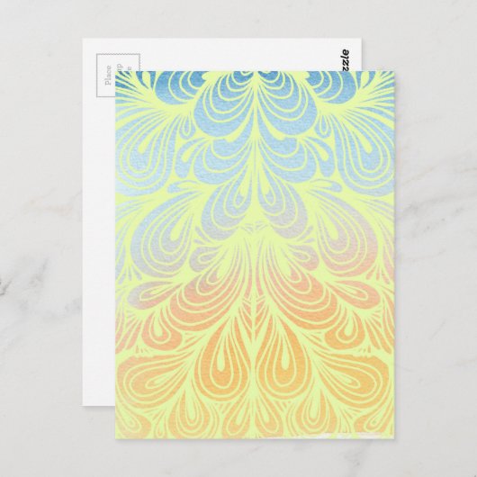 Psychedelische Blume Petals Postkarte (Vorne/Hinten)