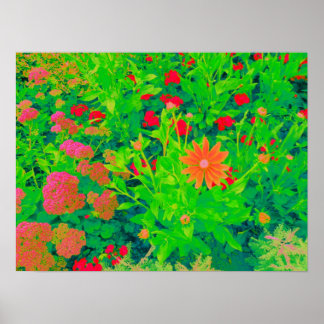 Psychedelische Blume Poster