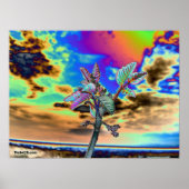 psychedelische Blume Poster (Vorne)