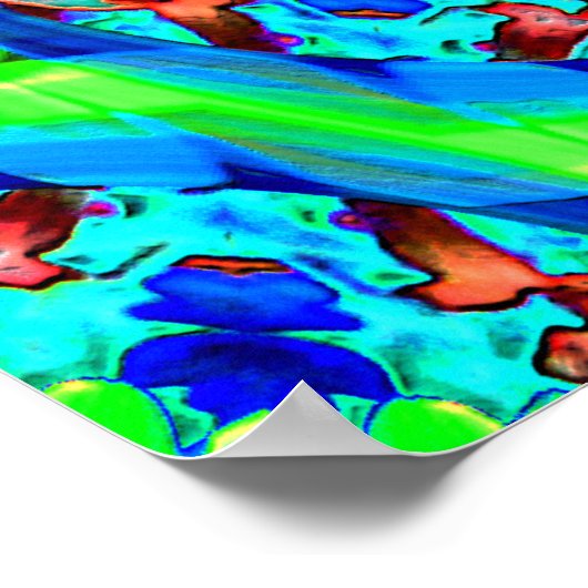 Psychedelische Blume...... Poster (Ecke)