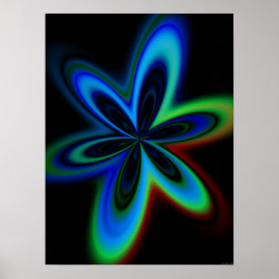 Psychedelische Blume Poster
