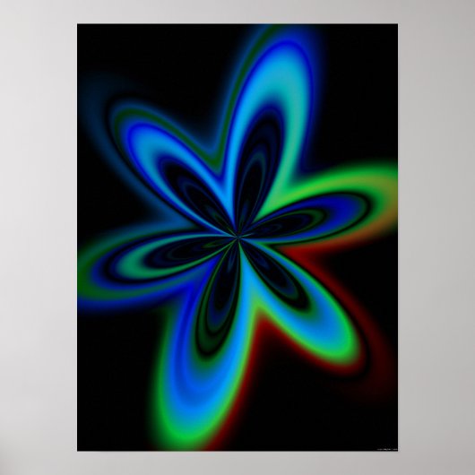 Psychedelische Blume Poster (Vorne)