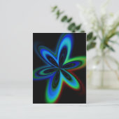 Psychedelische Blume Postkarte (Stehend Vorderseite)