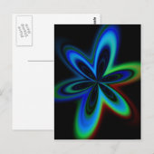 Psychedelische Blume Postkarte (Vorne/Hinten)