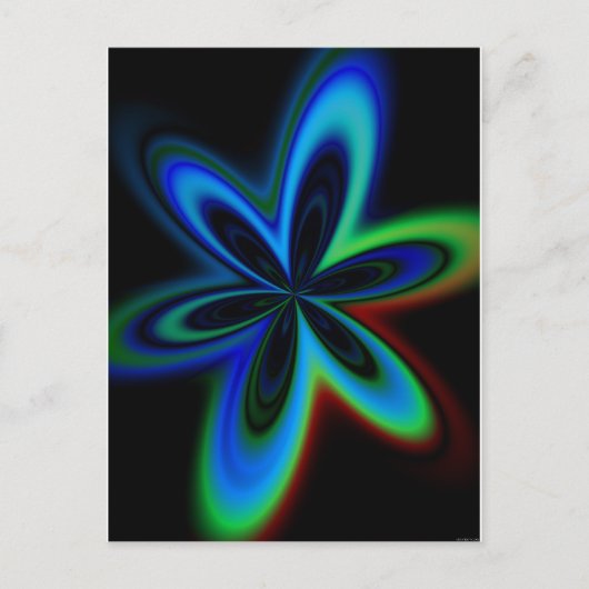 Psychedelische Blume Postkarte (Vorderseite)