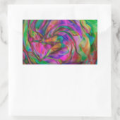 Psychedelische Blume Rechteckiger Aufkleber (Tasche)