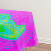 Psychedelische Blume Rosa und Roter Hibiskus Tischdecke (Beispiel)