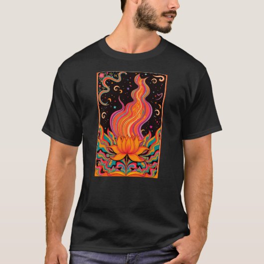 Psychedelische Blume T-Shirt (Vorderseite)