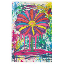 psychedelische Blume tropft in Farbe