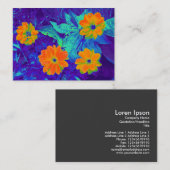 Psychedelische Blume Visitenkarte (Vorne/Hinten)