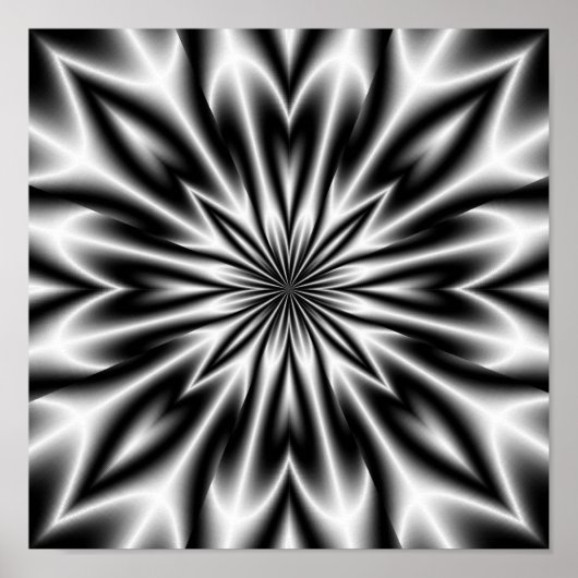 Psychedelische Blume X-Ray Poster (Vorne)