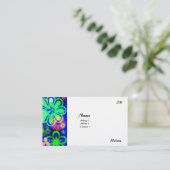 PSYCHEDELISCHE BLUMEN-GESCHÄFTS-KARTEN - NENNENDE TELEFONNUMMERKARTE (Stehend Vorderseite)