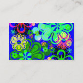 PSYCHEDELISCHE BLUMEN-GESCHÄFTS-KARTEN - NENNENDE TELEFONNUMMERKARTE (Rückseite)