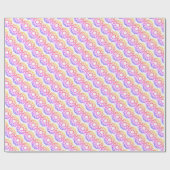 Psychedelische Blumen Geschenkpapier (Flach)