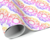 Psychedelische Blumen Geschenkpapier (Rolleneckpunkt)