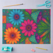 Psychedelische Blumen & Pilze Decoupage Seidenpapier (Basteln)