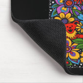 Psychedelische Blumen Tanzende Bären Farbige Dankb Mousepad (Ecke)