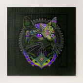 Psychedelische Bombay-Katze in Lila Puzzle (Vertikal)