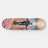 Psychedelische Brücken Reise Skateboard (Horizontal)