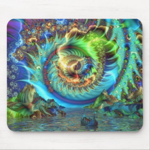 Psychedelische Bucht Mousepad
