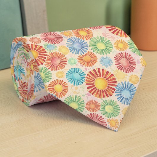 Psychedelische bunte maßgeschneiderte Krawatte