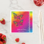 Psychedelische Butterfly-Designs Serviette (Beispiel)