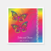 Psychedelische Butterfly-Designs Serviette (Vorderseite)