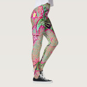 Psychedelische Caladium-Blatt-Botanik-Print-Leggin Leggings (Rechts)