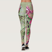 Psychedelische Caladium-Blatt-Botanik-Print-Leggin Leggings (Rückseite)