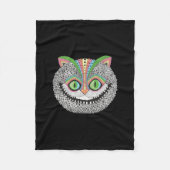 Psychedelische Cheshire-Katze Fleecedecke (Vorderseite)