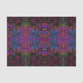 Psychedelische Crimson Red and Black Garden Sunris Seidenpapier