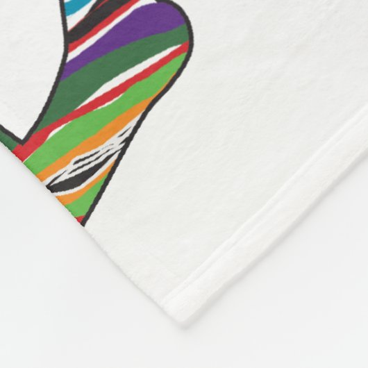 Psychedelische Dackel Fleecedecke (Ecke)