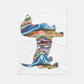 Psychedelische Dackel Fleecedecke (Vorderseite)