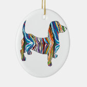 Psychedelische Dackel Keramikornament (Rechts)