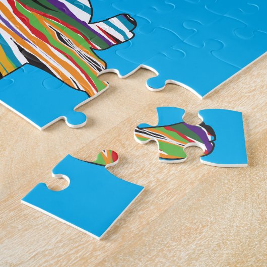 Psychedelische Dackel Puzzle (Seite)