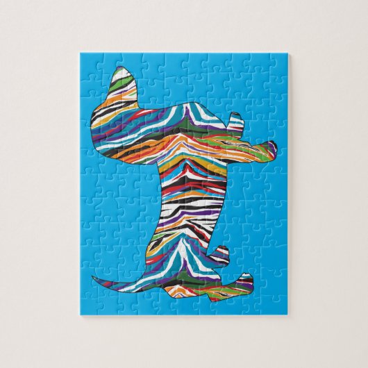 Psychedelische Dackel Puzzle (Vertikal)