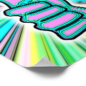 Psychedelische Daumen hoch! Poster (Ecke)