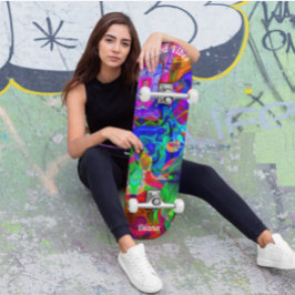 Psychedelische Decks für Skateboard