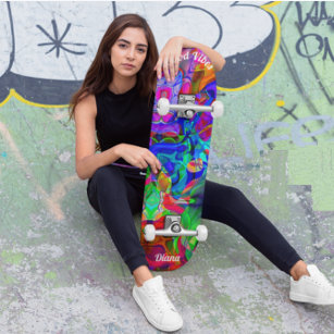 Psychedelische Decks für Skateboard