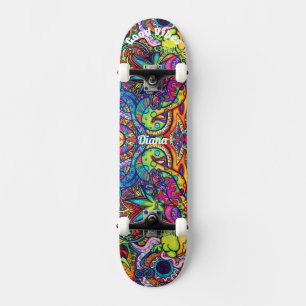 Psychedelische Decks für Skateboard