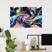 Psychedelische Dimensionen - Druck Poster (Heimbüro)
